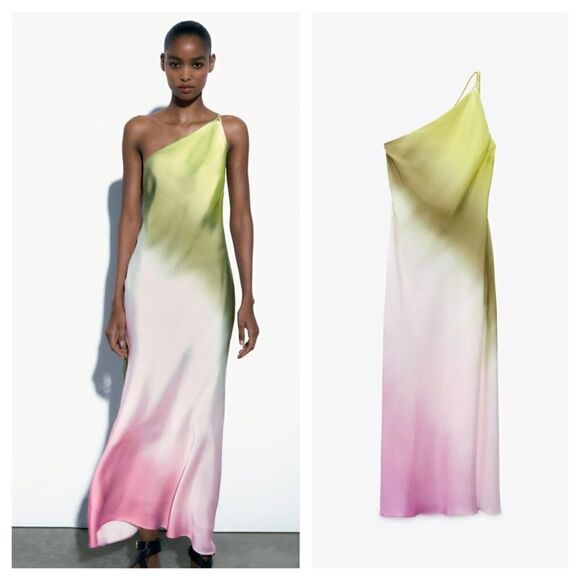 Zara Dresses & Skirts - ZARA TIE DYE ASYMMETRIC DRESS